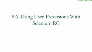 Selenium Tutorials | Using User-Extensions With Selenium RC