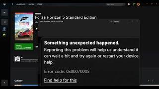 Fix Forza Horizon 5 Not Installing Error Code 0x80070005 On Xbox App/Microsoft Store Windows 10/11