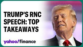Trump lays out plans for inflation and the economy in RNC speech