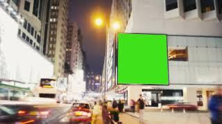 billboard with a green screen time lapse chroma key