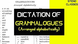 GRAMMALOGUES (arranged alphabetically) | Pitman Shorthand (English) | 2021