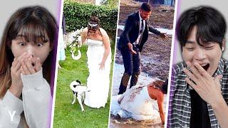 Koreans React To ‘Best Wedding Fail’ for the first time | Y