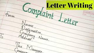 Complaint Letter- Letter regarding Delay in Delivery of Product/Letter writing/Handwriting