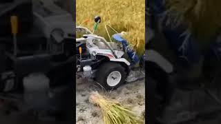 Driverless reaper Binder machine / mini harvesting machine for rice / automatic mini reaper Binder