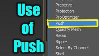 Use of "Push" Modifier in 3DsMax