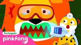 Tratamentos dos Animais Grandes!|Brincando com Bebê Tubarão Dentista|Pinkfong!Canções para Crianças