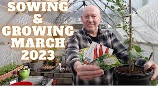 Sowing & Growing March 2023 [Gardening Allotment UK] [Grow Vegetables At Home ]