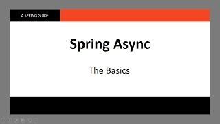 The Basics of Async in Spring