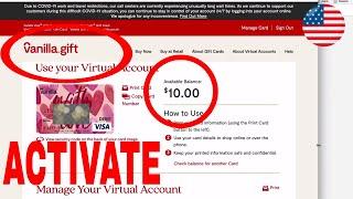   How To Activate And Register Vanilla Visa eGift Virtual Card 