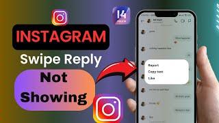 Instagram Swipe Reply Option Not Working Problem Fix