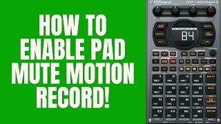 Roland SP 404 MK2 3.0 Update Tutorial : Enable Pad Mute Motion Record