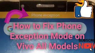 Vivo Phone Exception Mode Fix | Vivo Y71 Restart Problem Fix | How to disable phone exception