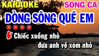 Karaoke Dòng Sông Quê Em Song Ca ( Beat Chuẩn ) Vọng Cổ | Beat Huỳnh Lê