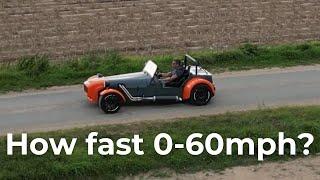 GBS Zero 0-60mph acceleration - comparing to Caterham 360 / 420