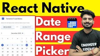 ️ React Native Calendar Range Picker   | Engineer Codewala