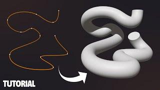 Blender Tutorial - How to Create Meshes From Curves