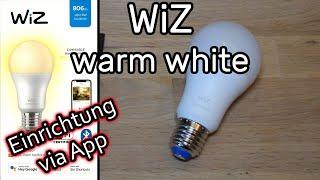 WiZ dimmable warm white Lampe einrichten, mit WLAN verbinden und mit der WiZ Connected App steuern