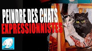 peindre des chats à la manière des peintres expressionnistes