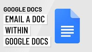 Google Docs: Email a Doc as an Attachment