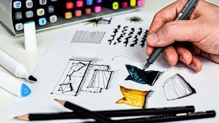 My 3 ESSENTIAL TOOLS for Architecture Sketching & Drawing