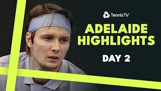 Bublik Plays Kecmanovic; Goffin & Nakashima In Action | Adelaide 2025 Highlights Day 2