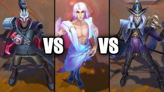 Arcane Savior Viktor vs Creator Viktor vs High Noon Viktor Skins Comparison (League of Legends)