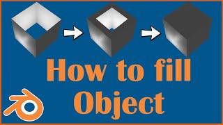 How to FILL an OBJECT in Blender