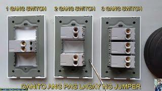 2 GANG AT 3 GANG SWITCH GANITO ANG PAG LAGAY NG JUMPER/VIDEO TUTORIAL.