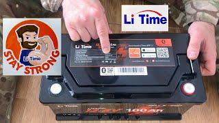 LiPO4 АКБ "Li Time" 12В. 100А. 1280Wh.Тестдрайв, внутрішній світ, огляд, розпаковка.