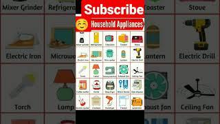 House hold Appliances #subscribe #learning