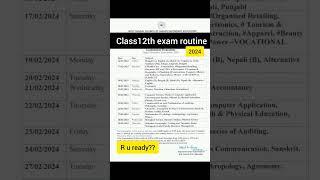 H.S exam routine 2024