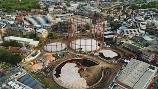 Adam Fisher Visiting Bethnal Green Gasholders  | John F Hunt Regeneration