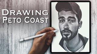 Peto Coast - Digital Pencil Portrait - First Video of 2020