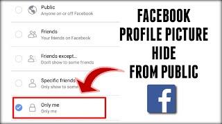 How to hide Facebook profile picture from public