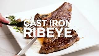 JIM BEAM CAST IRON SKILLET: RIBEYE STEAK