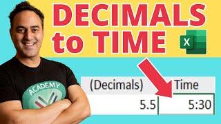 Decimal to Time in Excel