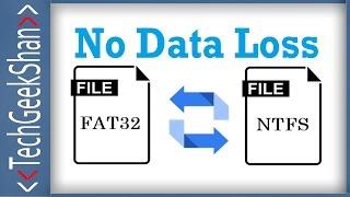 Convert FAT32 to NTFS | Without Data Loss