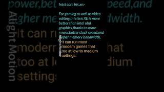 Intel core iris XE graphics vs Intel UHD graphics #intel #shorts