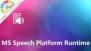 MS Speech Platform Runtime | Voice India Broadcasting Software Installation