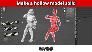 Make a hollow model solid again with Blender