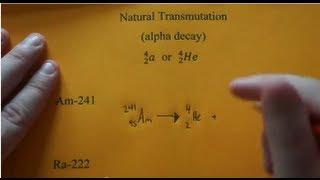 Writing Alpha Decay Nuclear Equations