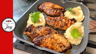 The Best Chicken Steak Recipe: Mashed Sweet Potato & Homemade Gravy