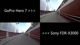 GoPro Hero 7 Black Vs. Sony FDR-X3000 - 4K 30 fps Stabilization