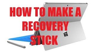 How to make & use Microsoft Surface Recovery Factory Reset Stick Media USB