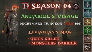 Diablo 4 - S04 - Rapid Fire x Andariel's Visage Levianthan's Maw