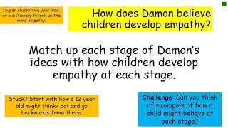 GCSE - Development - Damon's theory of morality