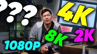 Màn hình 2K, 4K với 8K là cái gì? - Màn hình 1080P có phải là 2K không?