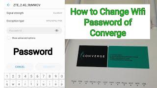 Paano mag palit ng Wifi password sa Converge?