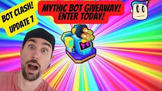 Bot Clash update 7 Playthrough, MYTHIC BOT GIVEAWAY 13 billion squad power, hatching Legendary bots!