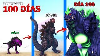 SOBREVIVO como GODZILLA CORRUPTO 100 DIAS en ARK! EVOLUCIONO EN KAIJU Rey de Monstruos y dinosaurios